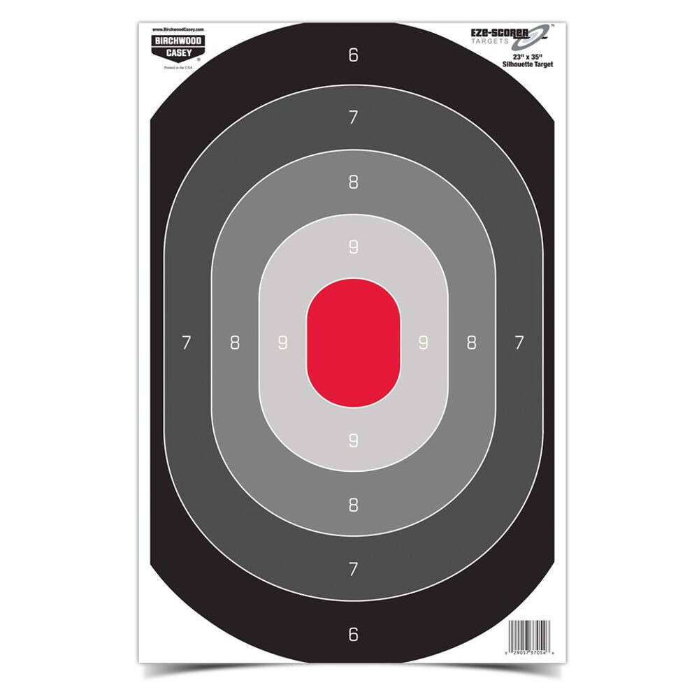 Targets Birchwood Casey Paper BIR 37053          EZESCORER 23X35 OVAL SILHT  5PK